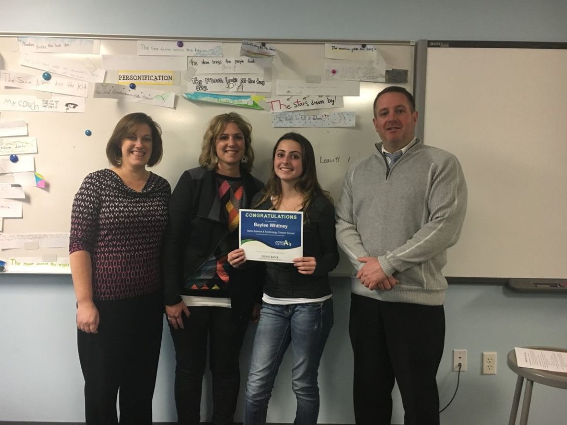 Zions Bank Awards Blackfoot Student For “A” Grades